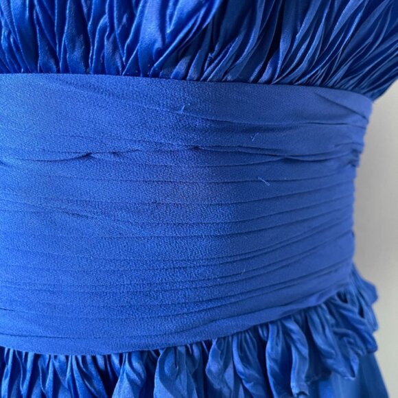 Marchesa Notte Women's Royal Blue Strapless Sheath Dress Size 4 - Picture 4 of 15